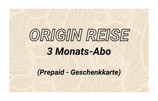 Origin Journey 3 month subscription gift card